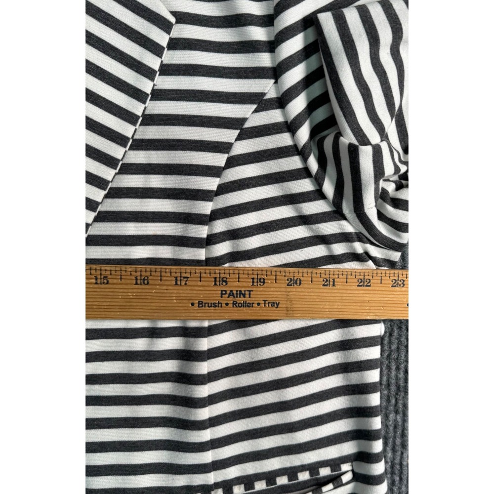 Catherine Malandrino XXL Striped Blazer Jacket Black White One Button Quiet Luxe - Picture 7 of 11